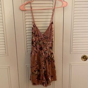 Floral, velvet, romper from Pac Sun!